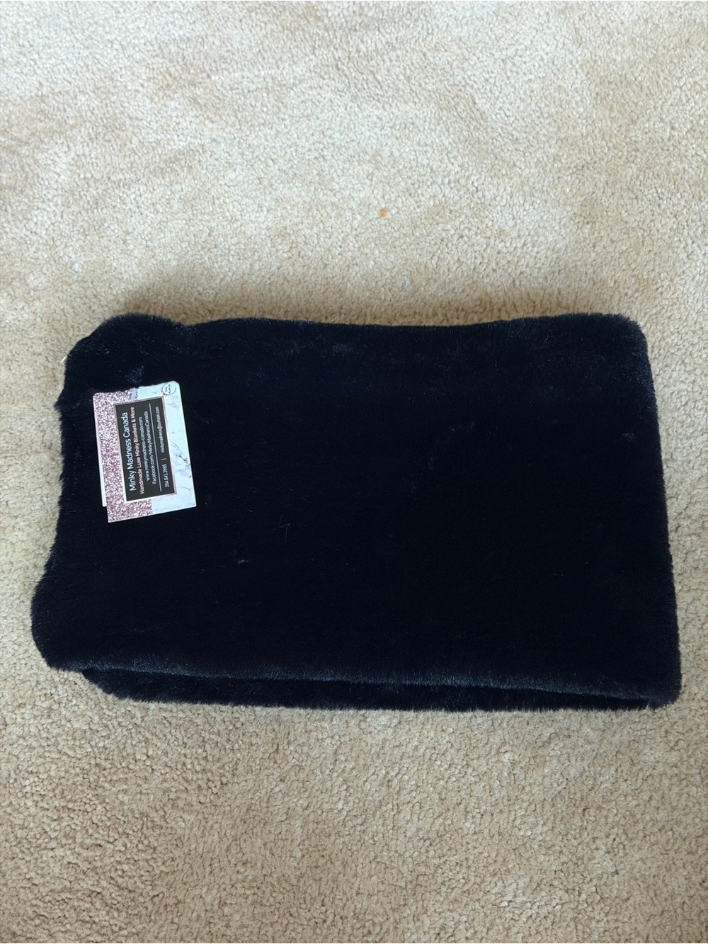 Black Minky Neckwarmer